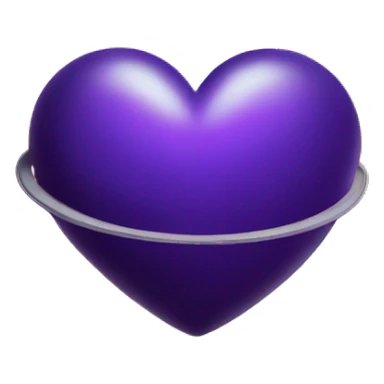 heart shape purple saturn planet sticker