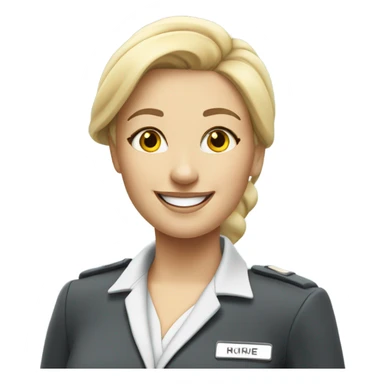 Blonde flight attendant  sticker