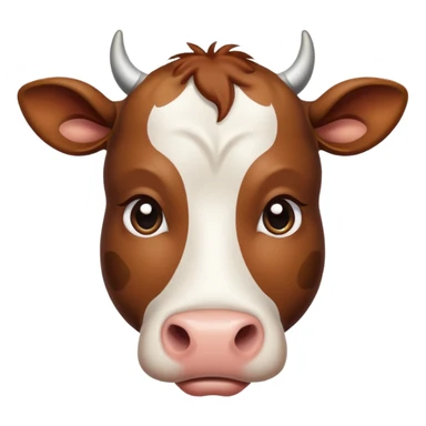 very sad cow sticker