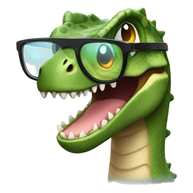Dinosaure avec des lunettes  sticker
