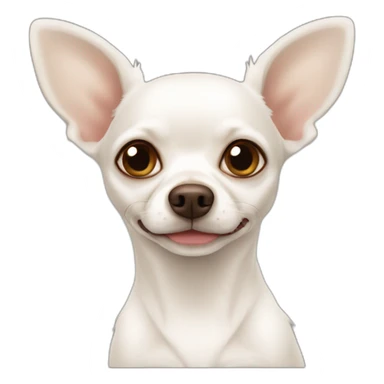 old white chihuahua with brown ears sticker