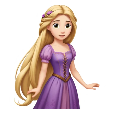 Rapunzel with long flowing hair sticker