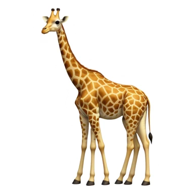 cinematic-giraffe-realistic-full-body-standing-emoji,-towering-elegantly-over-the-savanna,-long-neck-arched-slightly,-head-tilted-dramatically,-sleek-golden-coat-with-bold-brown-patches,-large-dark-eyes-exuding-playful-wisdom,-simplified-yet-realistic-focused-features,-highly-detailed,-glowing-with-an-almost-sarcastic-glow sticker