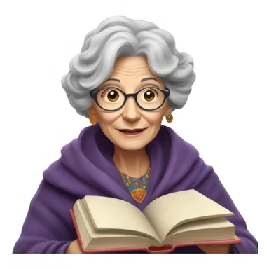 western astologer old lady sticker