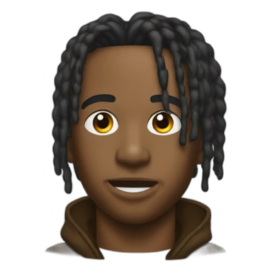 Travis Scott qui porte le micro en feu sticker