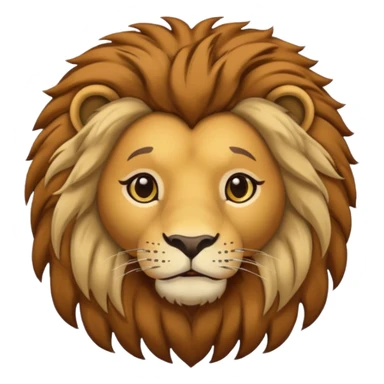 Lion wearing a wig  sticker