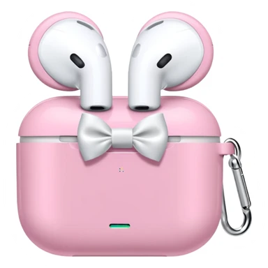 Pink AirPods Max with ribbon bow  sticker