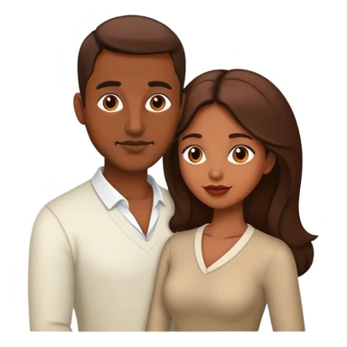 Sensual husband and wife brownskin sticker