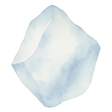 watercolor style ice, soft edges, blue gradients sticker