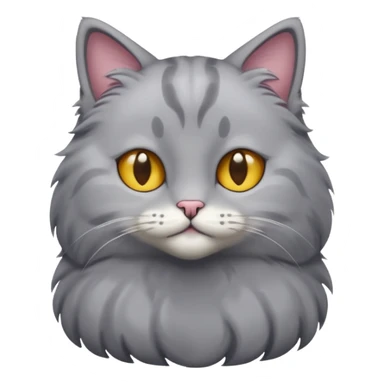 lean grey cat with full body sticker