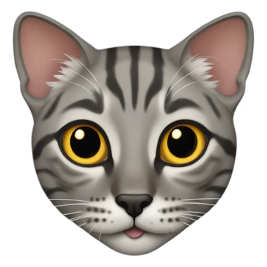 grey bengal cat sticker