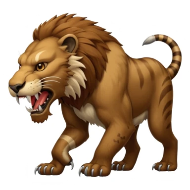 saber-toothed Smilodon, with long teeth sticker