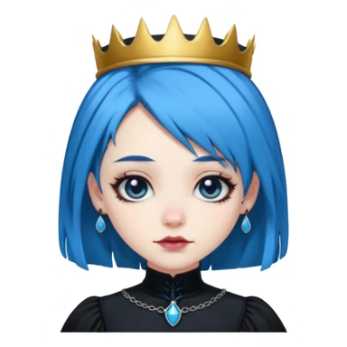 blue haired goth princes sticker
