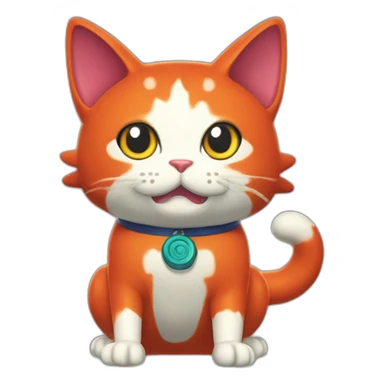 jibanyan the cat from yo kai watch sticker