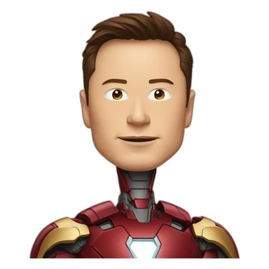 Elon musk as ironman sticker
