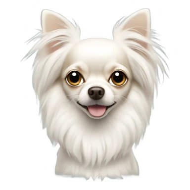 White long  haired Chihuahua  sticker