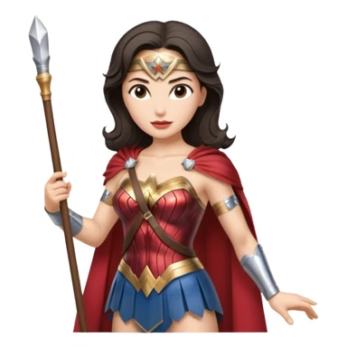 Wonder Woman holding white orchestra conductor’s baton sticker