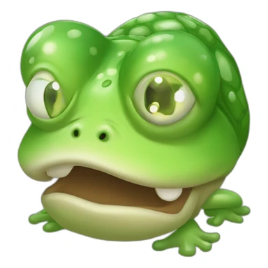 Tête de grenouille qui pleure sticker