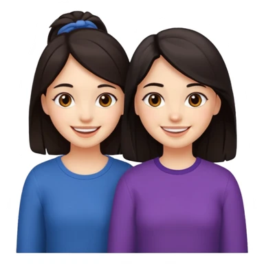 two--girls-best-friends-darkhair-darkhair sticker