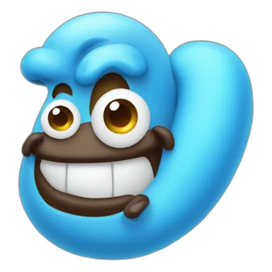 blue poop sticker