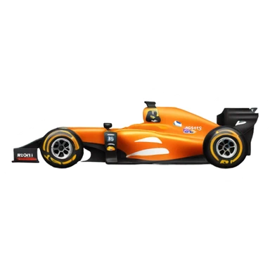 Orange f1 car sticker