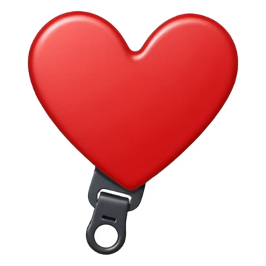 Red colour hairclip emoji sticker