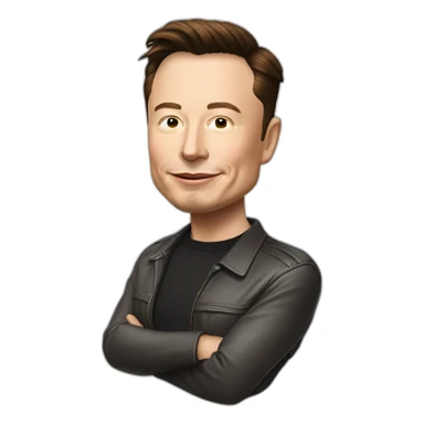 elon musk sur une fusée sticker