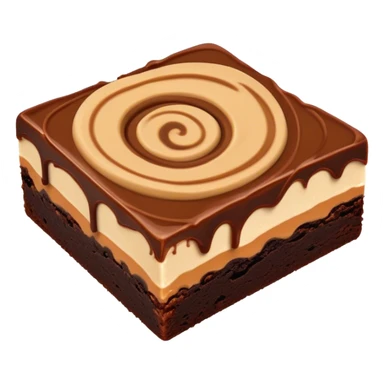 Decadent realistic peanut butter fudge brownie sticker