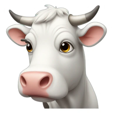 Super sad cow sticker