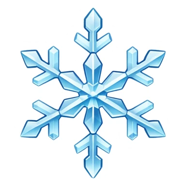 snowflake ice object icon, icy crystal shape, glossy frozen look, 3D cartoon, soft shadow, mobile game icon style, centered, clean background, no text, no watermark
 sticker