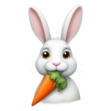 Lapin avec une carotte  sticker