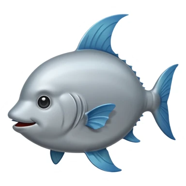 Emoji of Sunfish (also known as moonfish) sticker