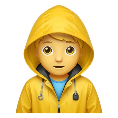yellow raincoat sticker