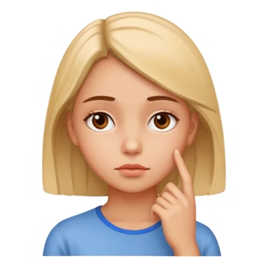 the girl thinks about several people sticker