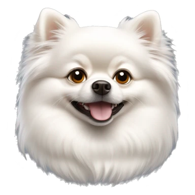 White pomeranian shpic dog sticker