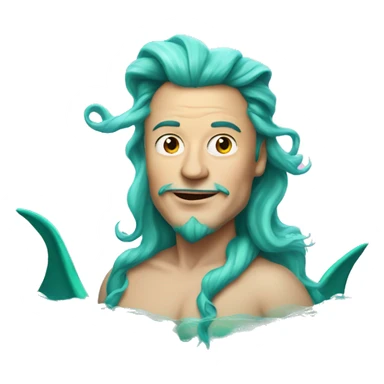 elon musk as a mermaid sticker