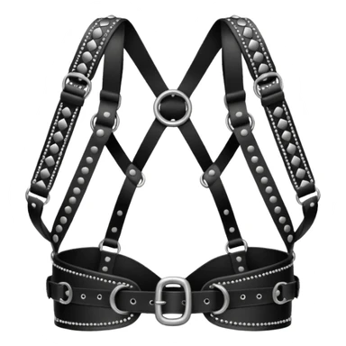 Male BDSM clothing, Chest Harness，excluding the head and the icon, keep it simple. sticker