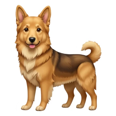 Make a cute German shepherd golden retriever mix full body  sticker