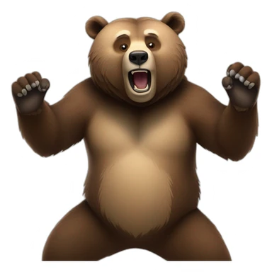 Grizzlybear dance pose sticker
