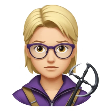 female Hawkeye  Clint Barton with glasses 
 sticker
