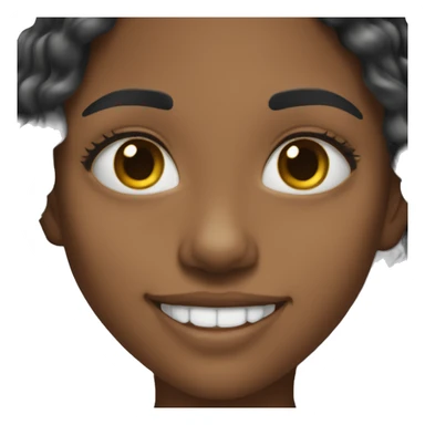 Young black girl with braces and dalila dimples  sticker