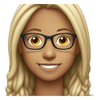 smiling girl with glasses outdoors sticker