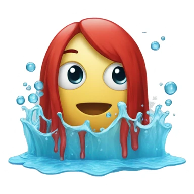 watery red eeys sticker