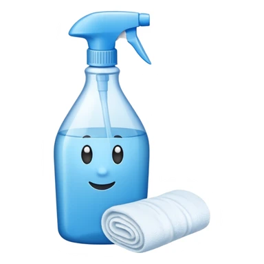 cleaning product and rag sticker