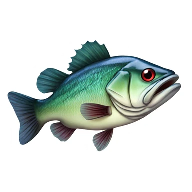 Bass fish and awesome wriiting on top sticker