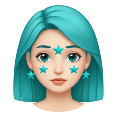 Teal star with alana sticker