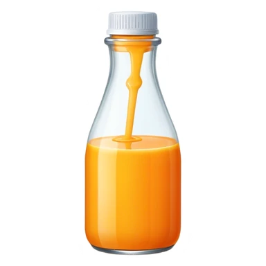 Orange juice bottle sticker