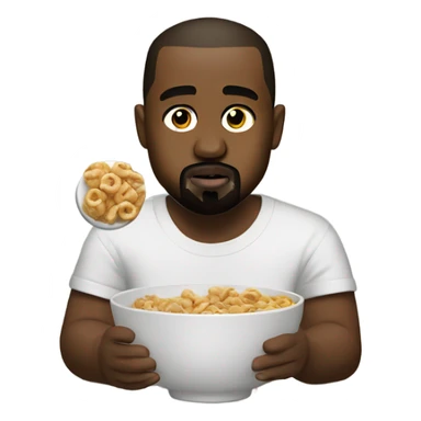Kanye west eating cereal sticker
