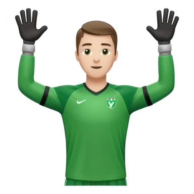 soccer goalkeeper standing arms out wide sticker