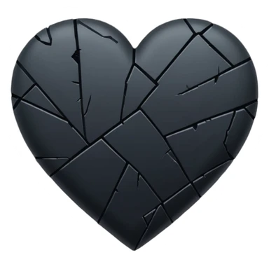 Broken black heart  sticker